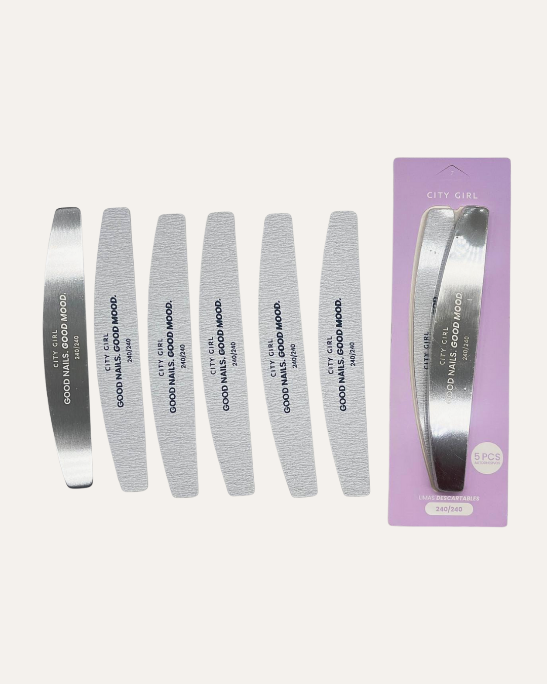 LIMA METALICA CON 5PCS AUTOADHESIVOS 240/240