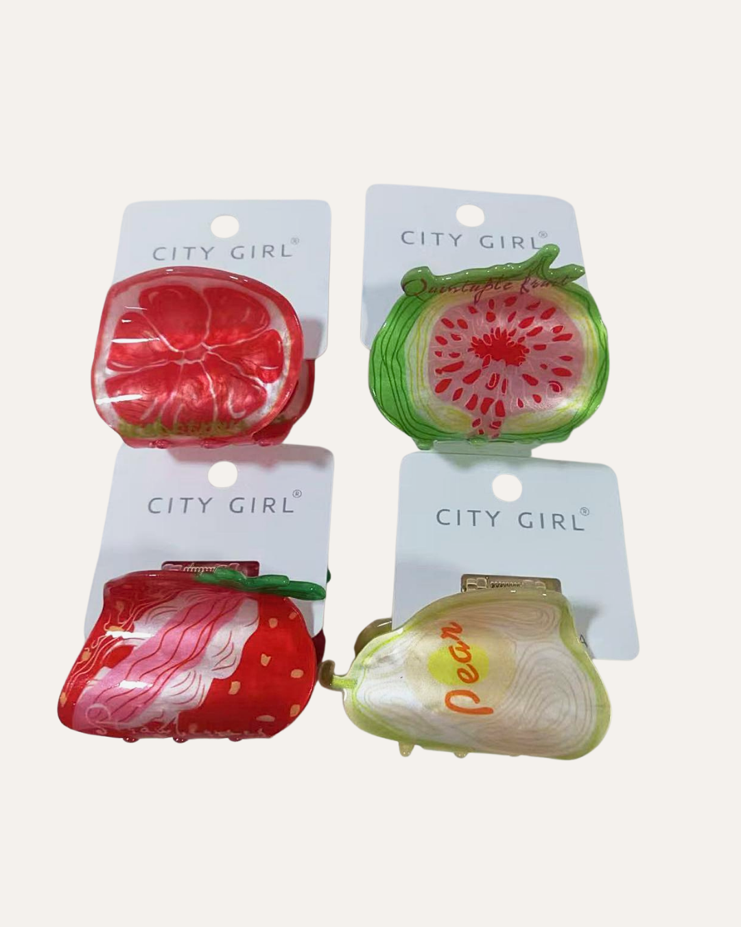 BROCHE DE PELO FRUTAS