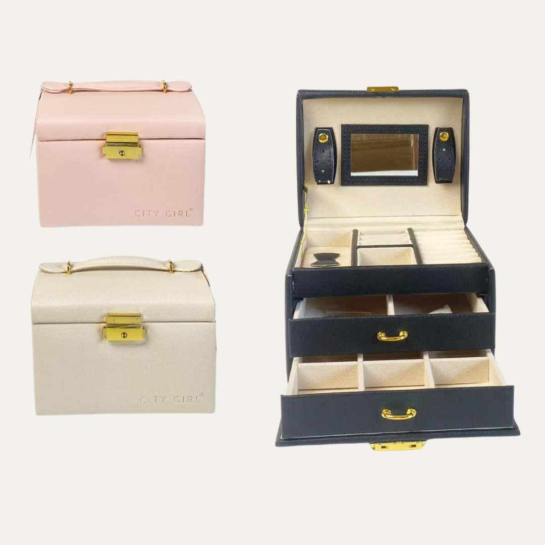 ORGANIZADOR DE JOYAS MEDIANO CON CAJONES - CITY GIRL