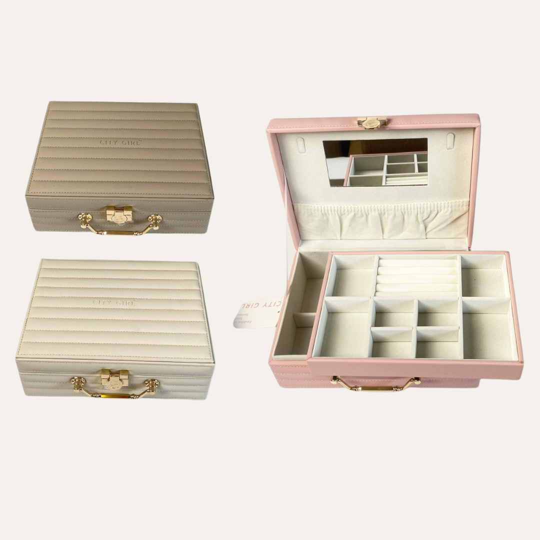 ORGANIZADOR DE JOYAS GRANDE CON ESPEJO - CITY GIRL