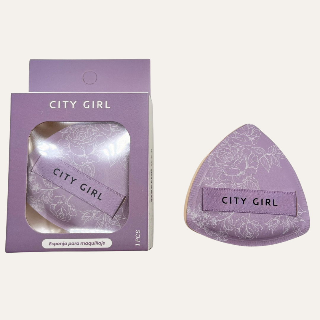 ESPONJA DE MAQUILLAJE VIOLETA - CITY GIRL