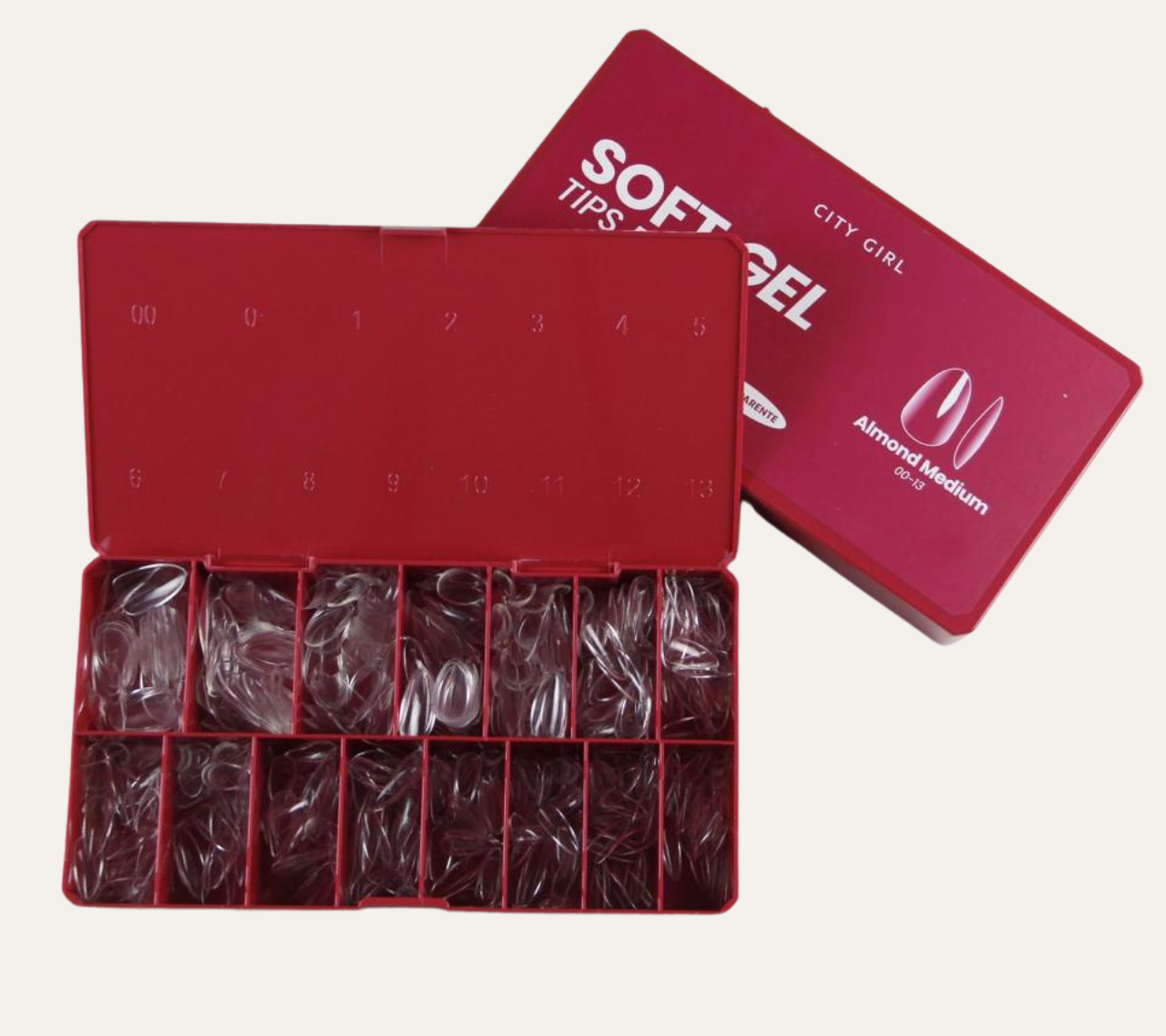 TIPS PARA SOFT GEL ALMOND MEDIUM 510PCS CITY GIRL