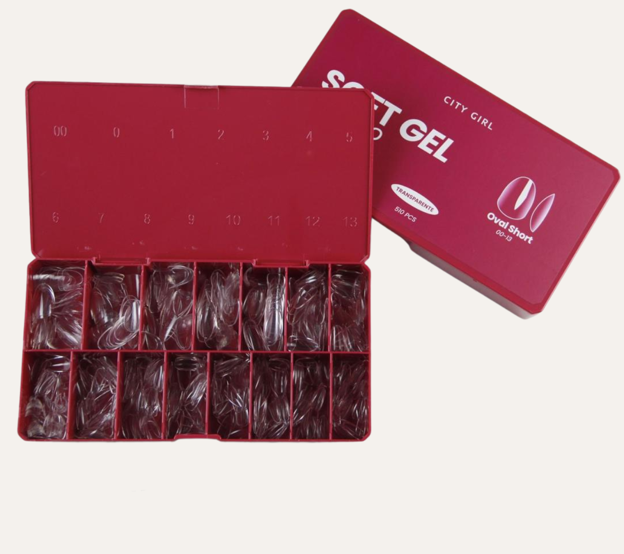 SOFT GEL TIPS PRO OVAL SHORT 510PCS - CITY GIRL