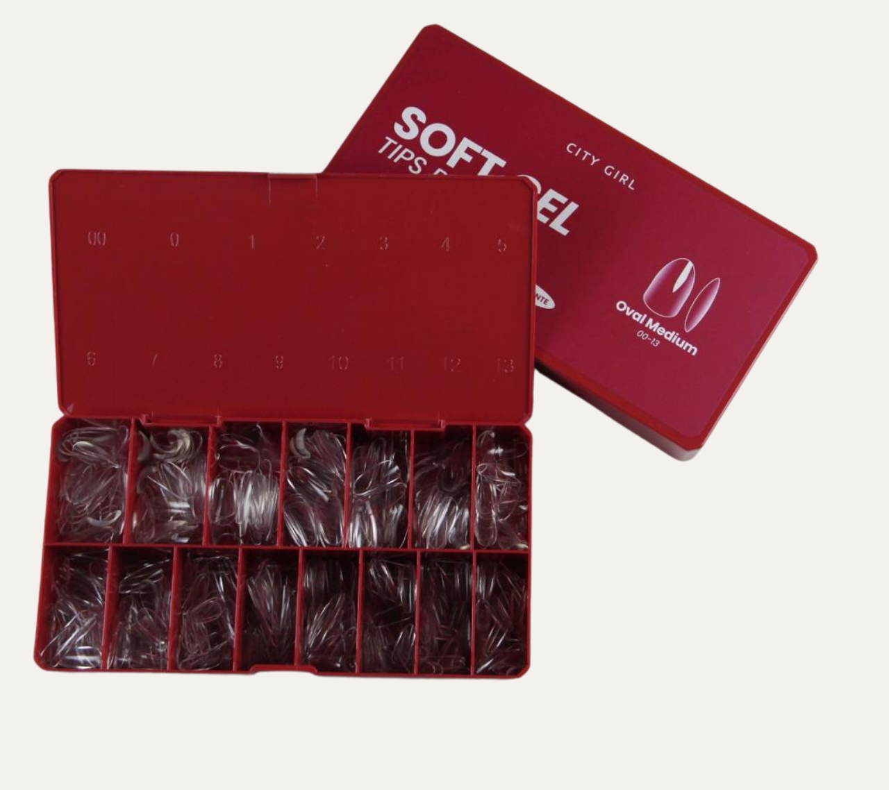 TIPS PARA SOFT GEL OVAL MEDIUM 510PCS - CITY GIR