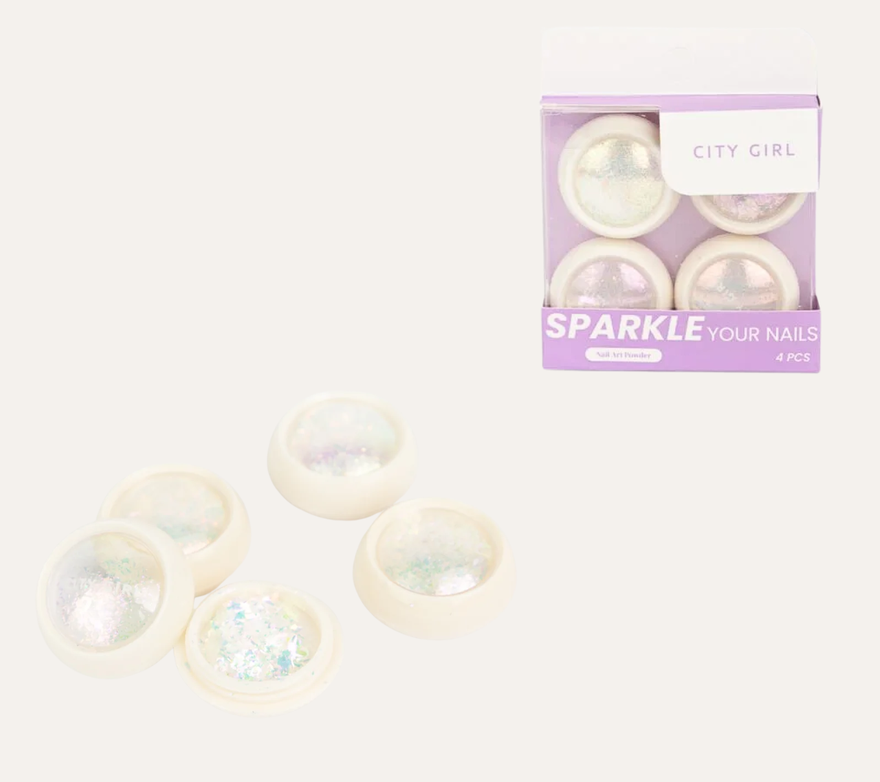 POLVO PARA UÑAS 4PCS - CITY GIRL