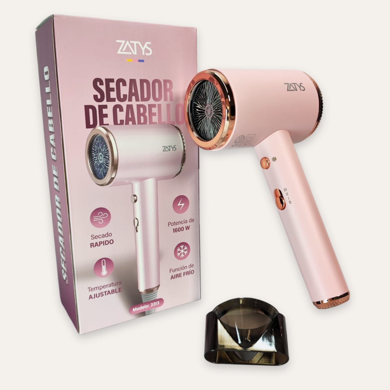 SECADOR DE CABELLO ROSE LUXE - ZATYS