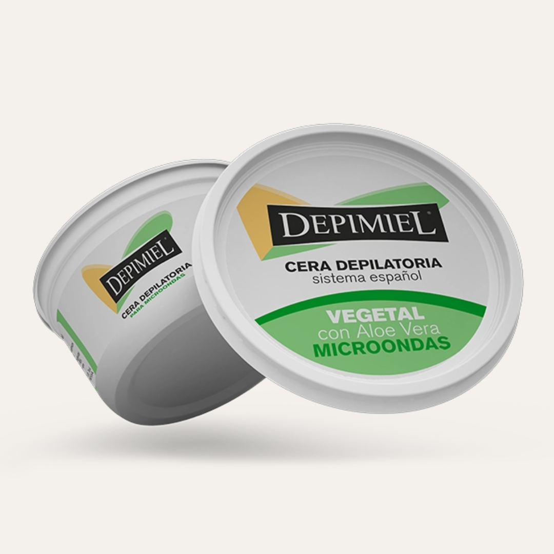CERA DEPILATORIA PARA MICROONDAS VEGETAL CON ALOE VERA 200GR - DEPIMIEL