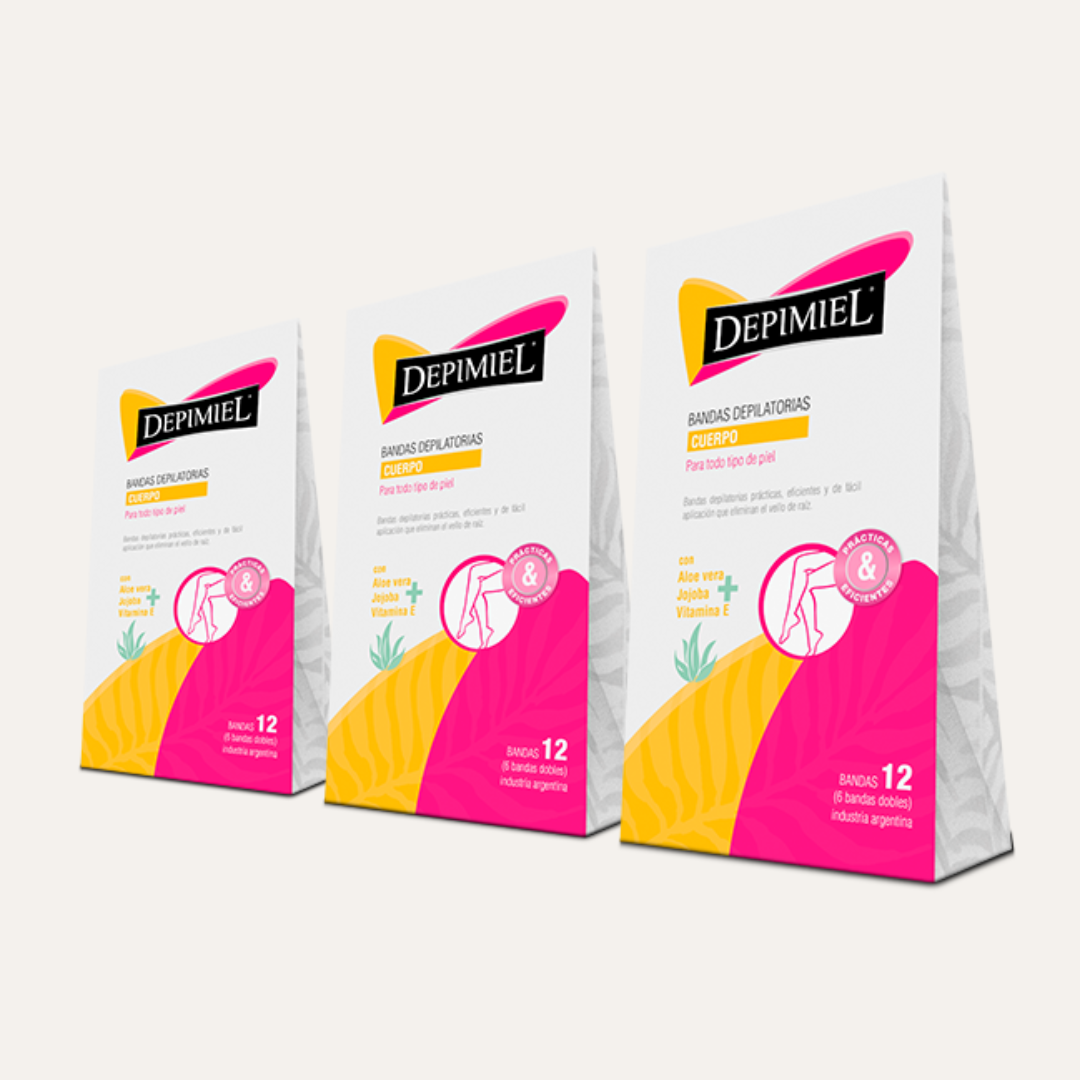 BANDAS DEPILATORIAS CUERPO 12U - DEPIMIEL