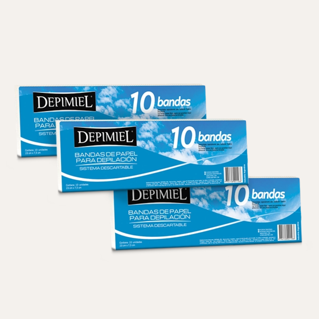 BANDAS DE PAPEL PARA DEPILACION 10U - DEPIMIEL