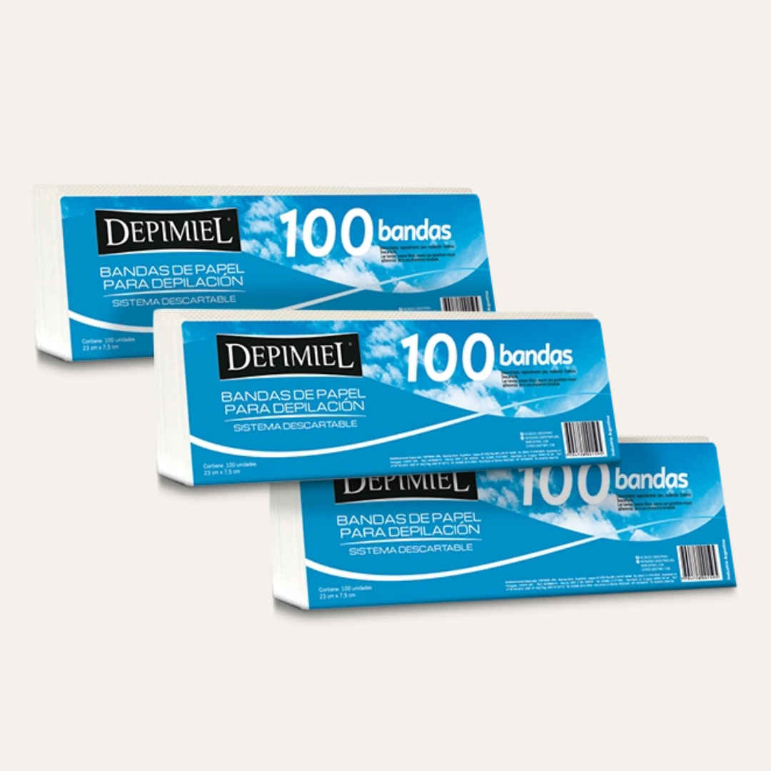 BANDAS DE PAPEL PARA DEPILACION 100 U - DEPIMIEL