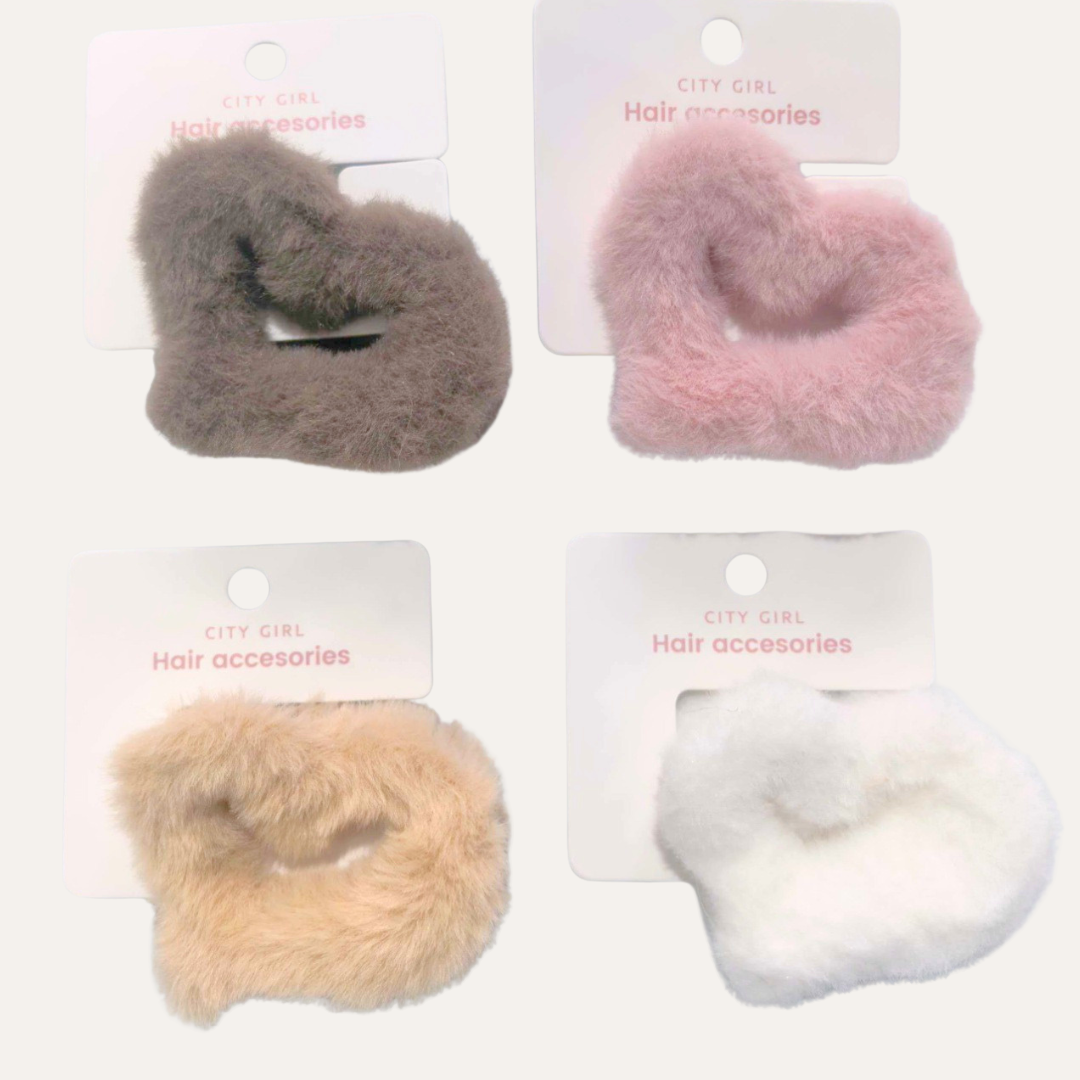 BROCHE DE PELO CORAZÓN PELUCHE - CITY GIRL
