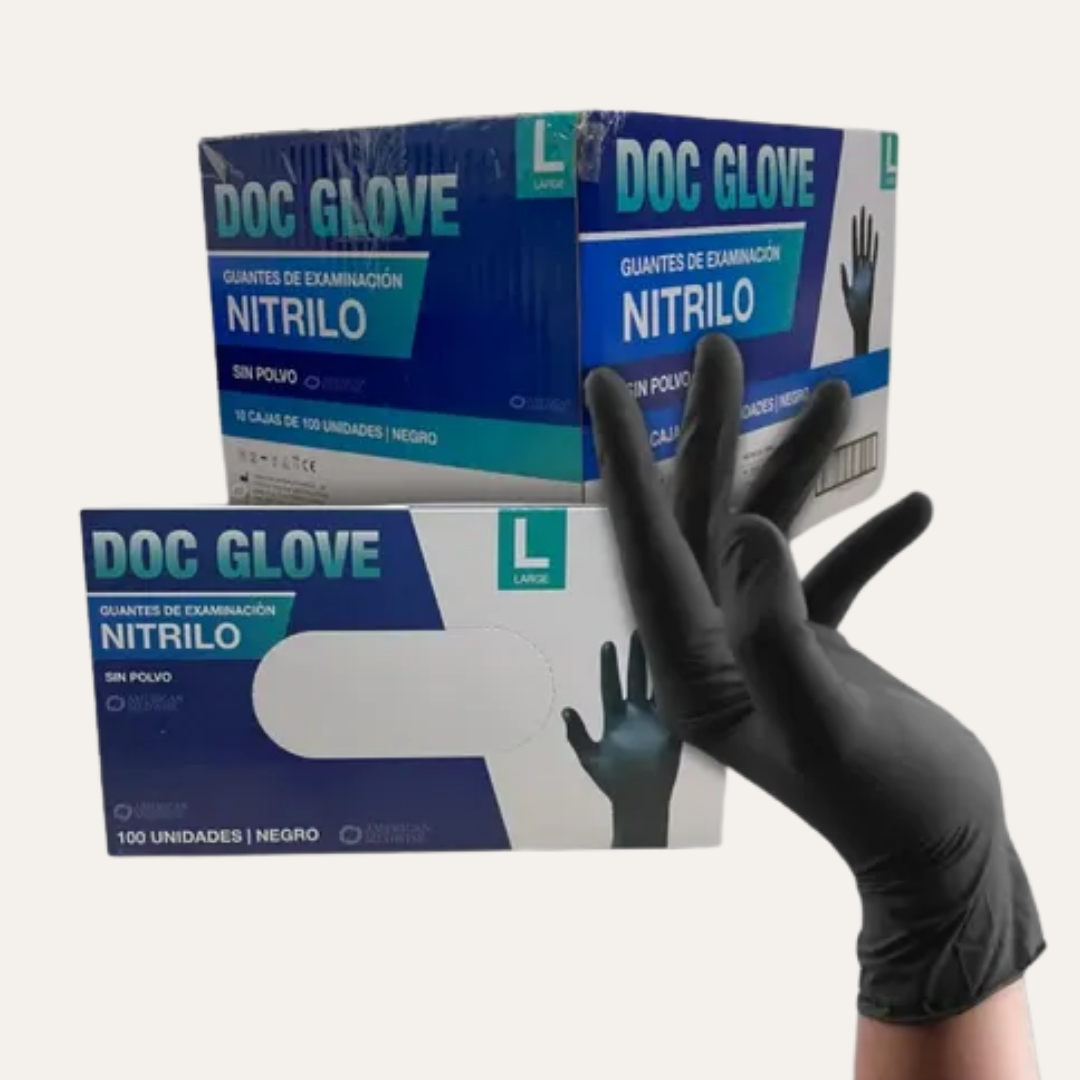 GUANTES NITRILO DOC GLOVE NEGRO - OTROS