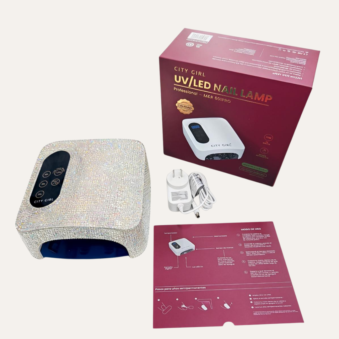 CABINA UV/LED CON STRASS 72W - CITY GIRL