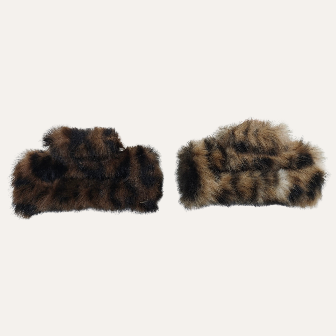 BROCHE DE PELO PELUCHE ANIMAL PRINT- CITY GIRL