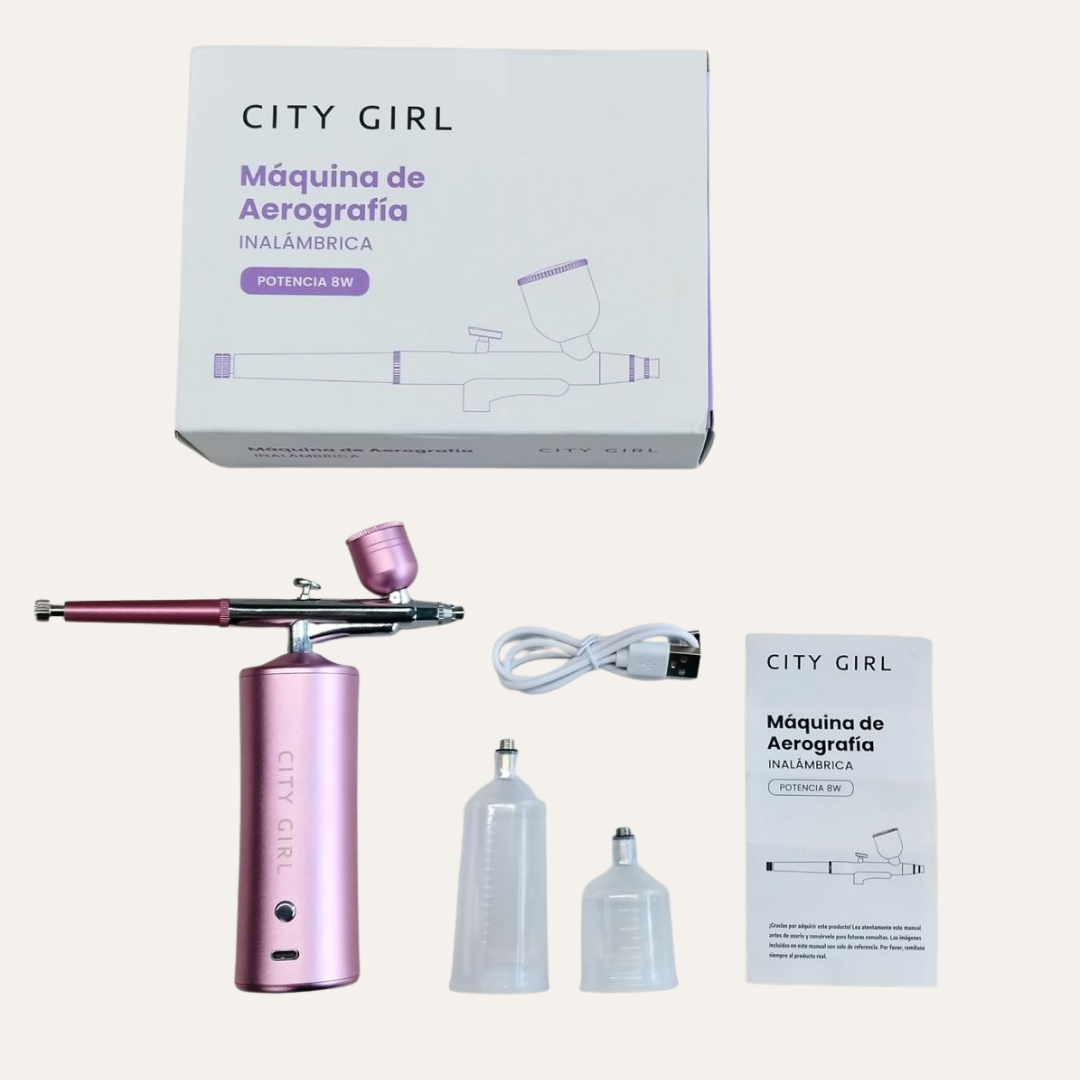 MAQUINA DE AEROGRAFIA INALAMBRICA 8W - CITY GIRL