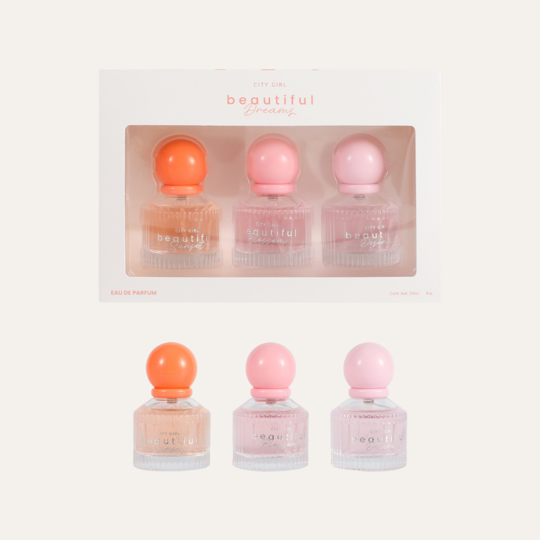 KIT DE PERFUMES BEAUTIFUL DREAMS 3PCS - CITY GIRL