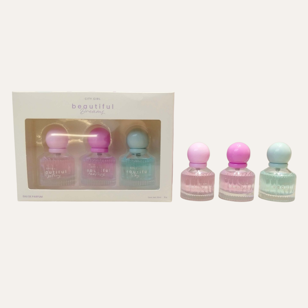 KIT DE PERFUMES BEAUTIFUL DREAMS 3PCS - CITY GIRL
