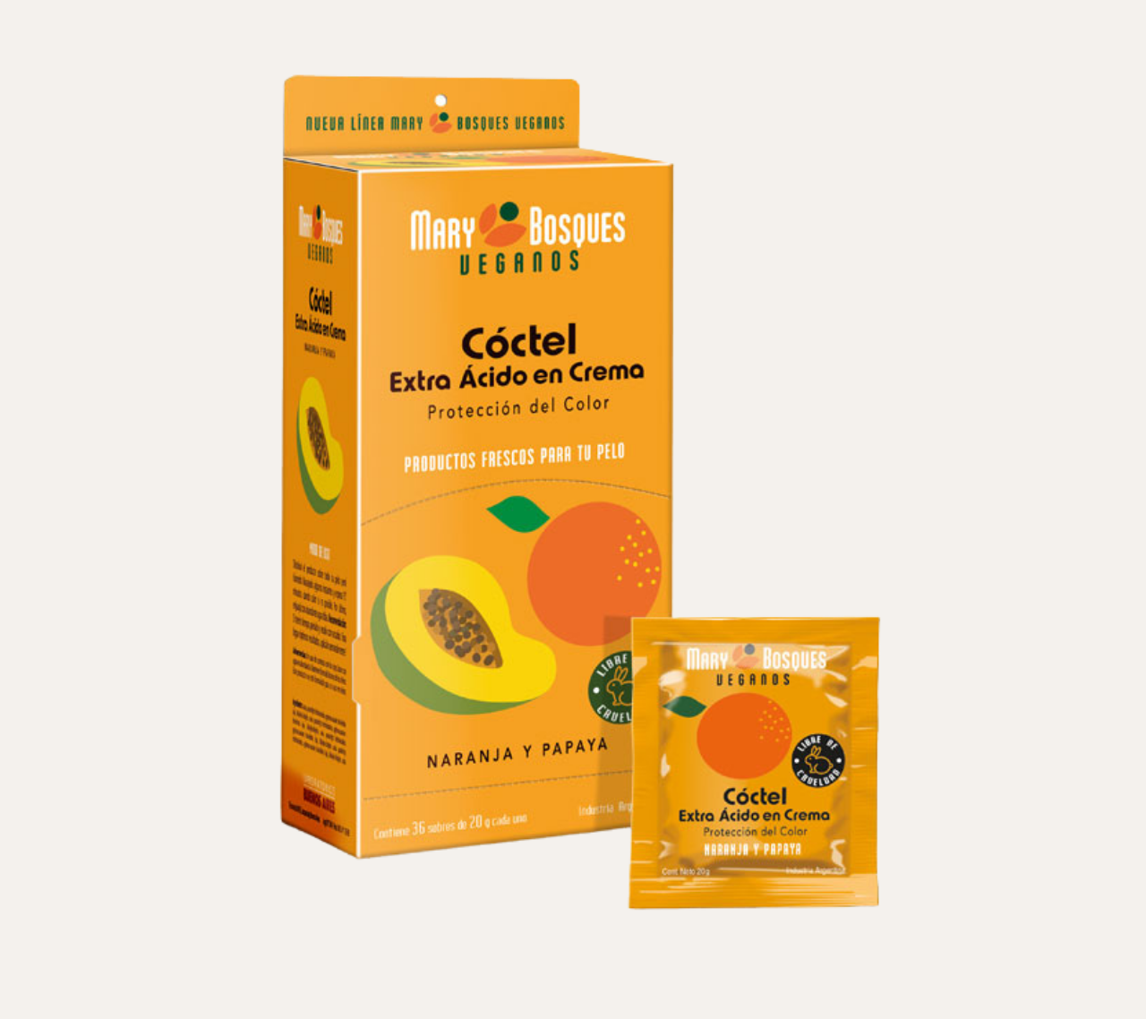 NARANJA Y PAPAYA - PROTECCION DEL COLOR - MARY BOSQUES