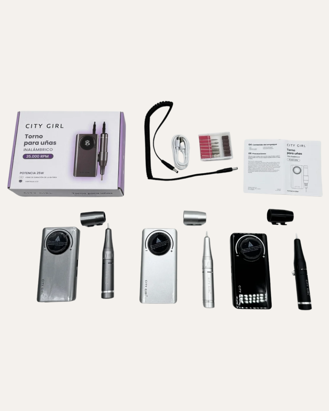 TORNO PARA UÑAS 25W - CITY GIRL