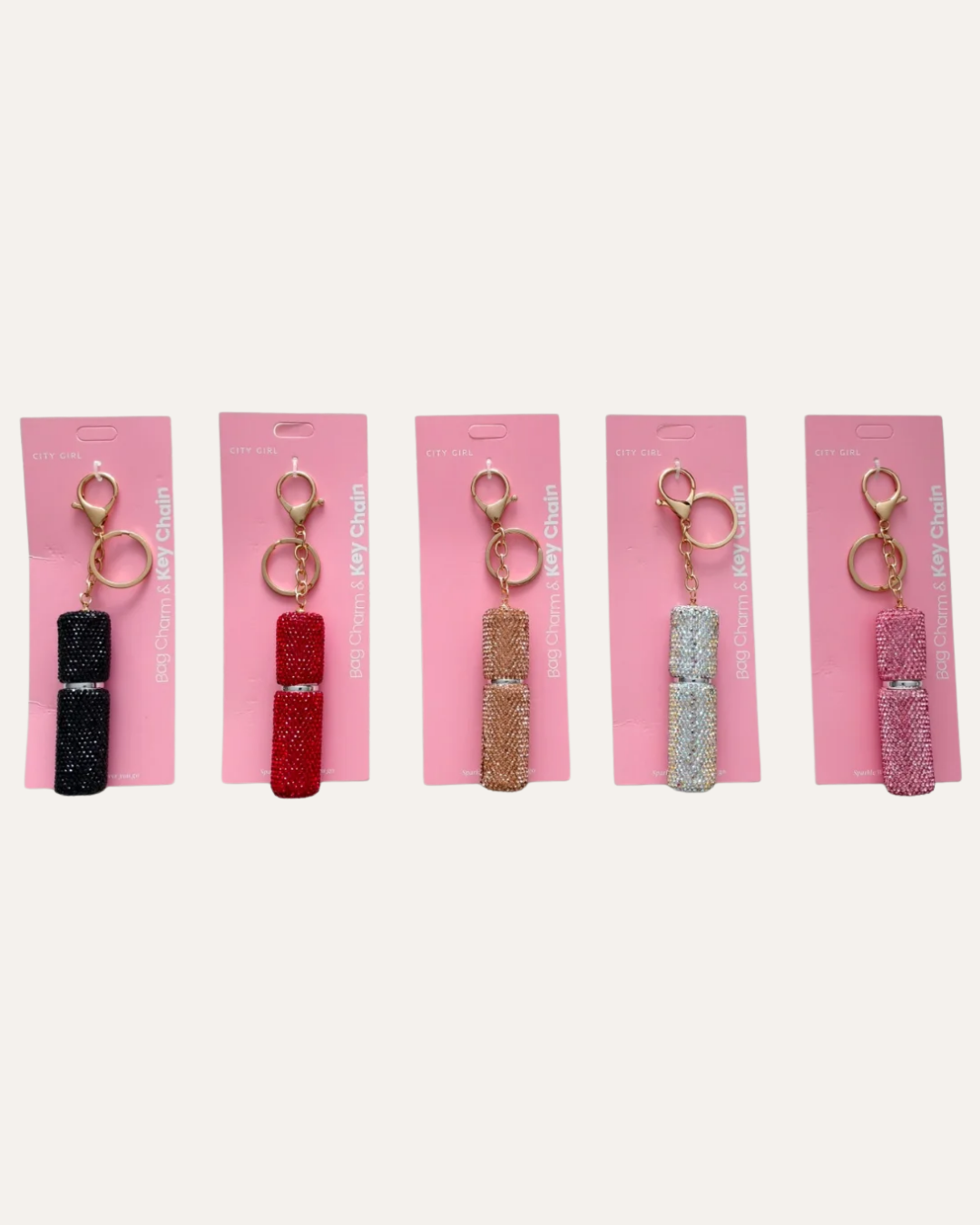 LLAVERO CON STRASS PERFUMERO CITY GIRL