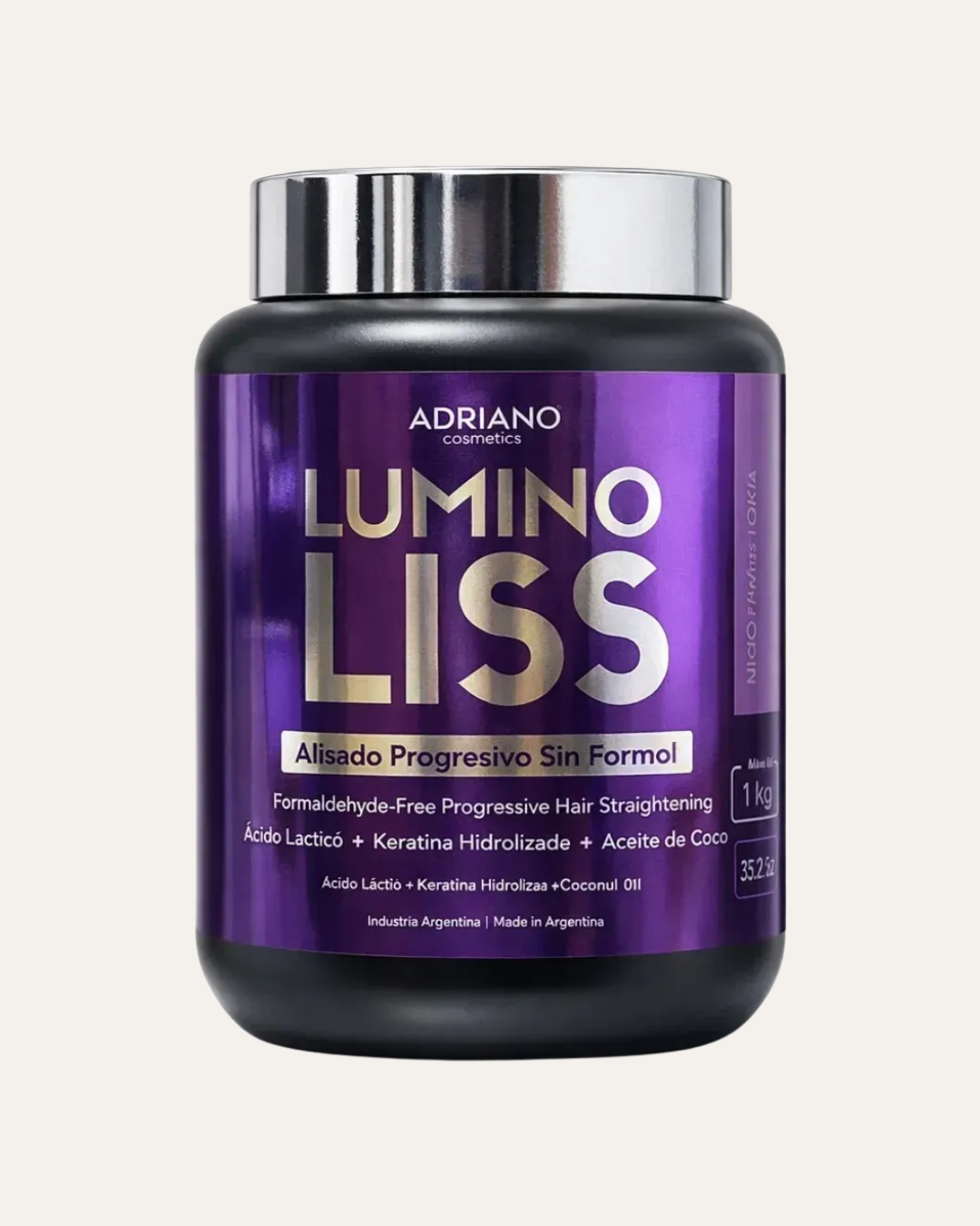 ALISADO PROGRESIVO SIN FORMOL 1KG - LUMINOLISS