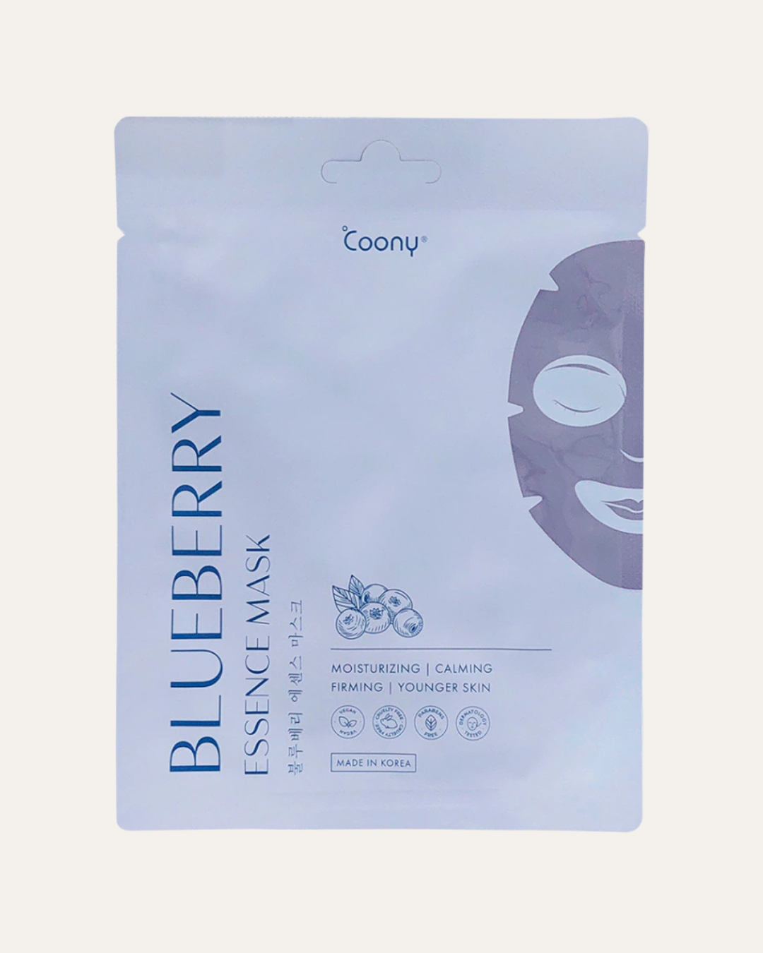 MASCARILLA FACIAL BLUEBERRY PARA PIEL SECA, DESHIDRATADA Y SENSIBLE - COONY