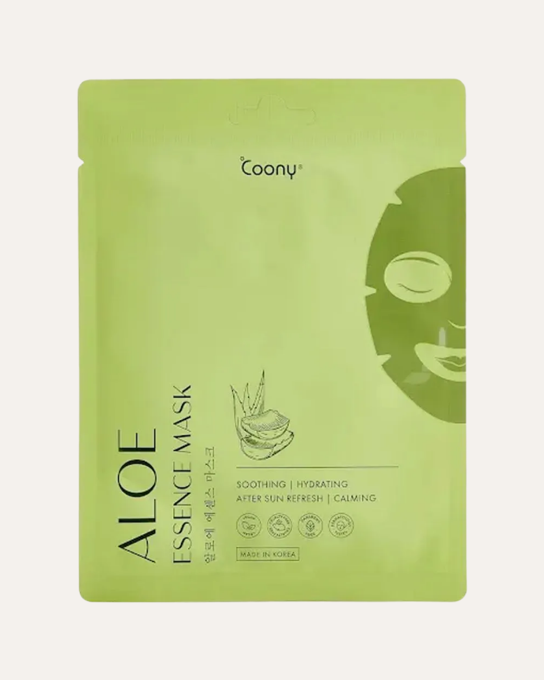 MASCARILLA FACIAL ALOE ESSENCE PARA PIEL GRASA, MIXTA Y CON ACNE - COONY