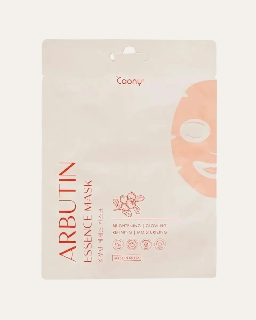 MASCARILLA FACIAL ARBUTIN PARA PIEL MANCHAS, HIPERPIGMENTACION O APAGADA - COONY