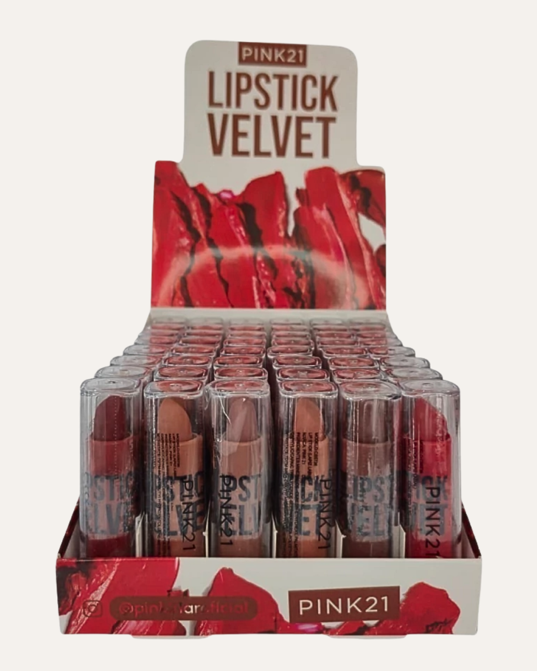 LIPSTICK VELVET X CAJA DE 48 - PINK21