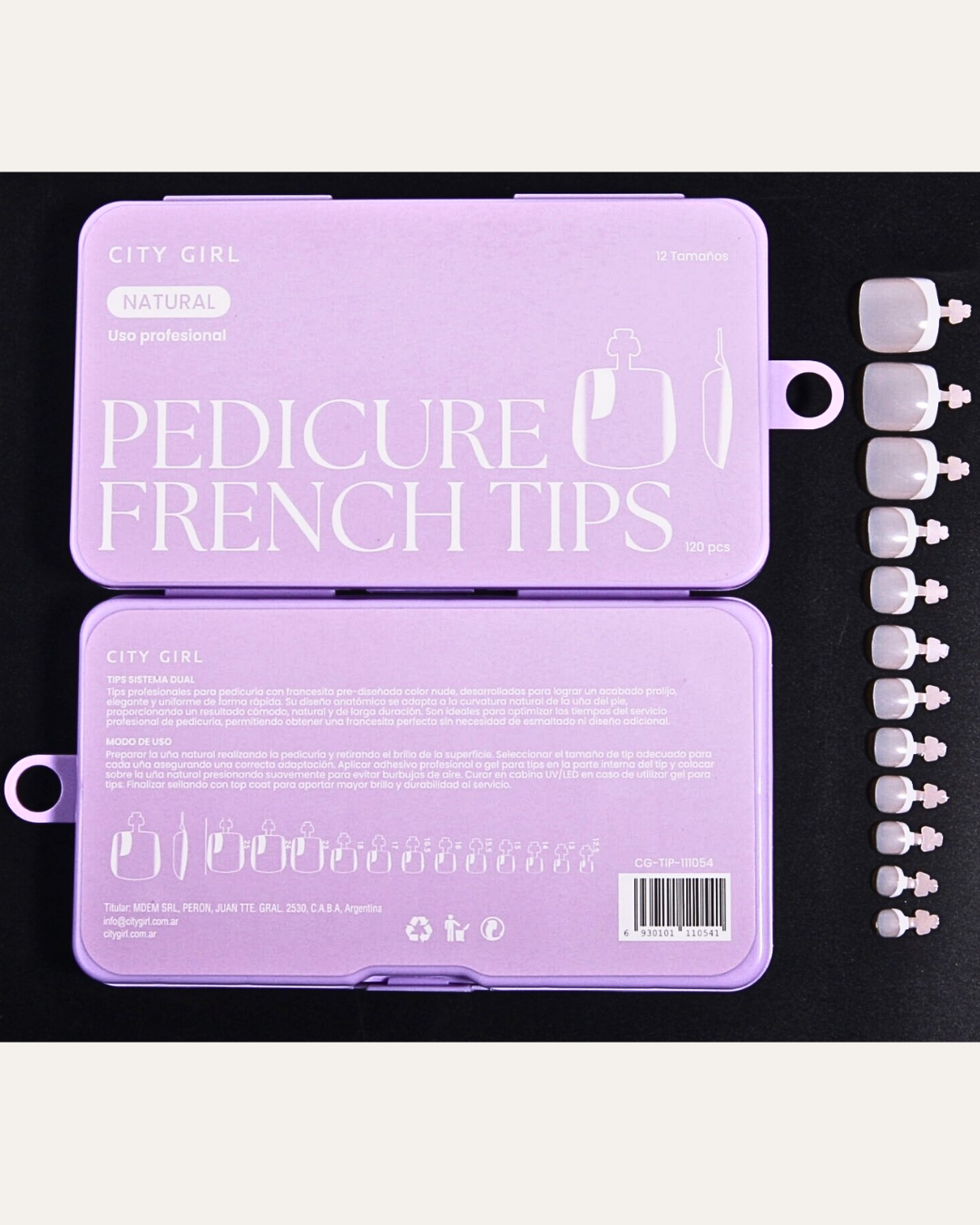 PEDICURA FRENCH TIPS 120PCS - CITY GIRL