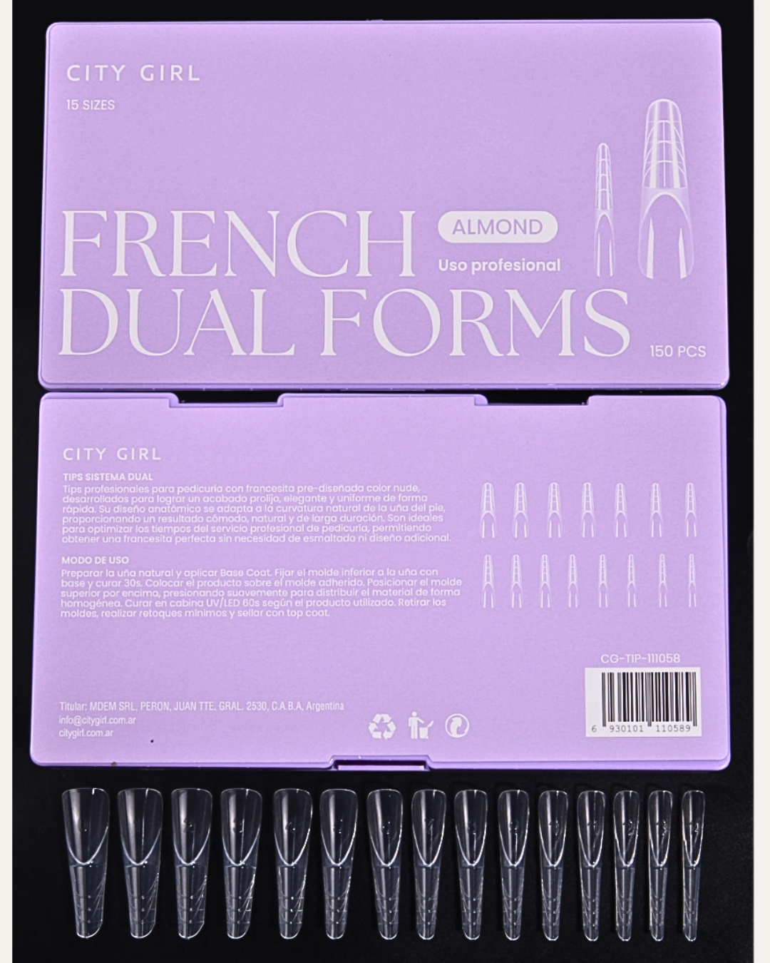 FRENCH DUAL FORMS ALMOND CITY GIRL – 150PCS