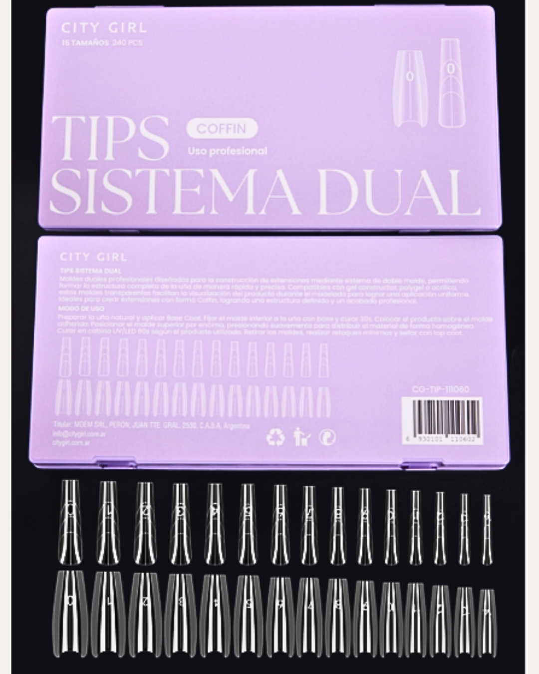 TIPS SISTEMA DUAL COFFIN CITY GIRL – 240PCS