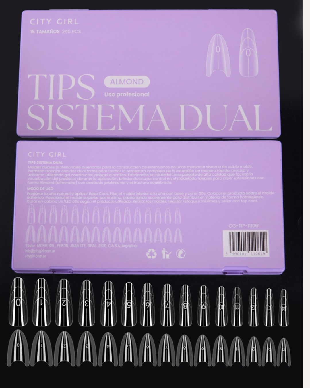TIPS SISTEMA DUAL ALMOND CITY GIRL – 240PCS