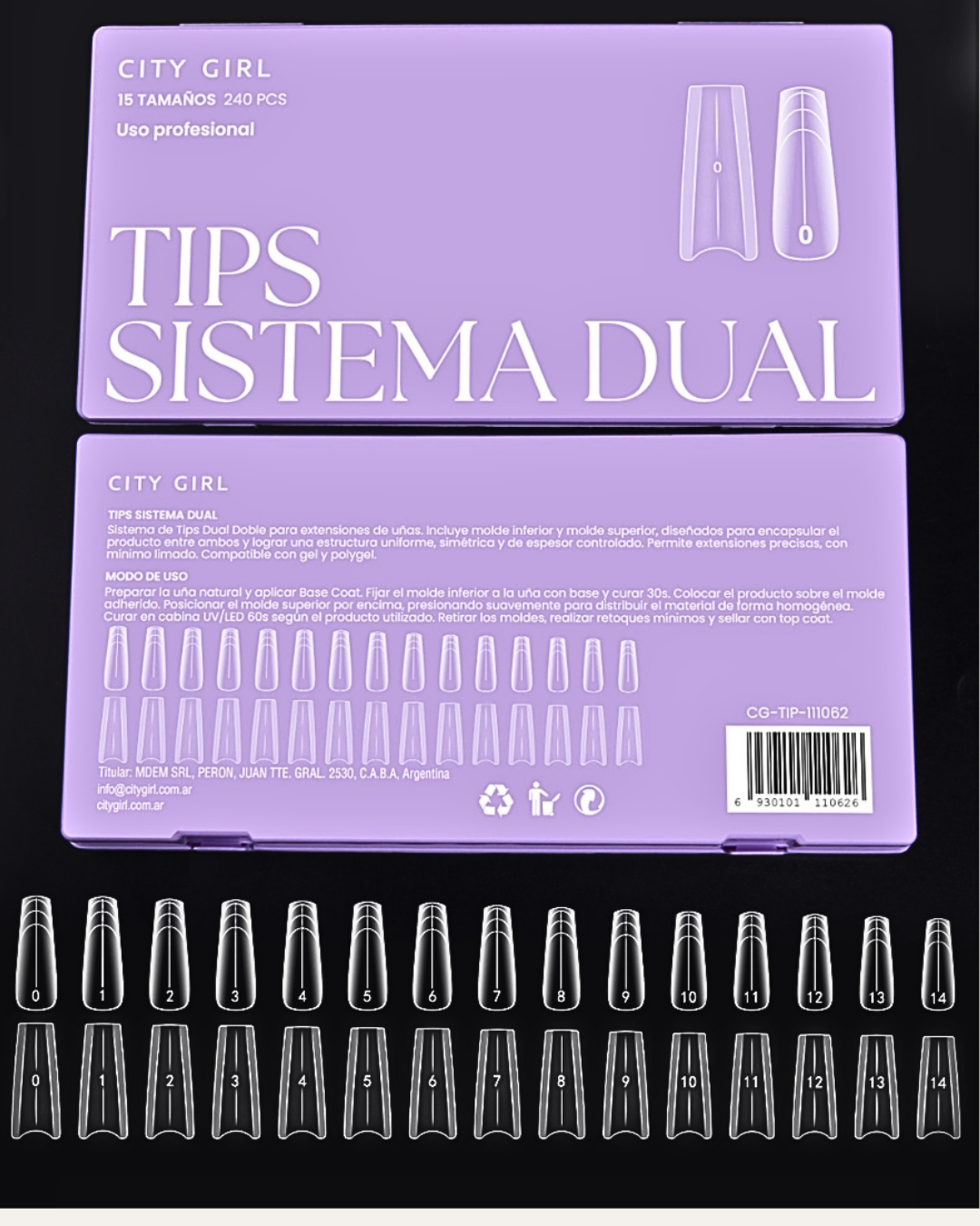 TIPS SISTEMA DUAL CITY GIRL – 240PCS