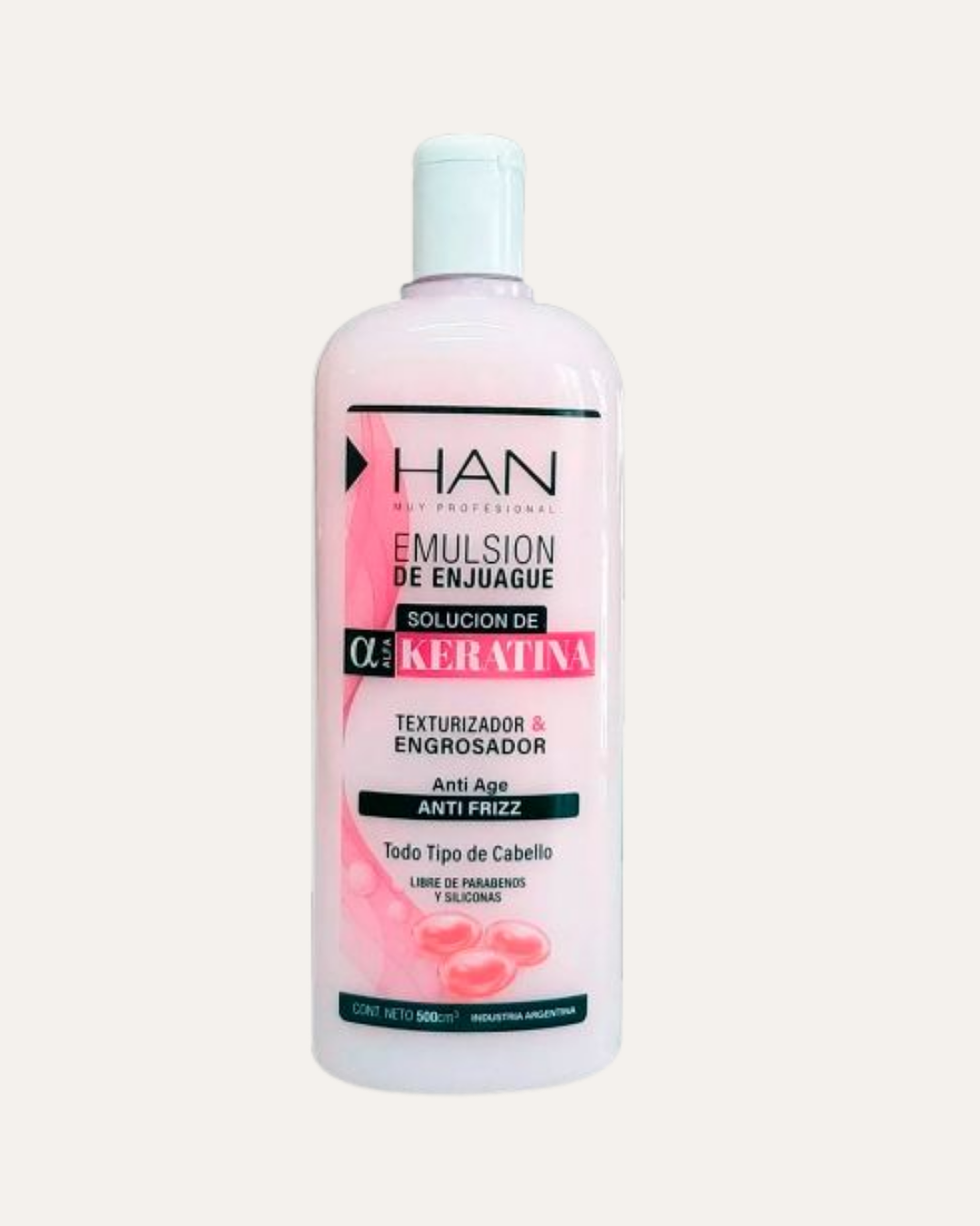 EMULSION DE ENJUAGUE SOLUCION DE KERATINA - HAN MUY PROFESIONAL