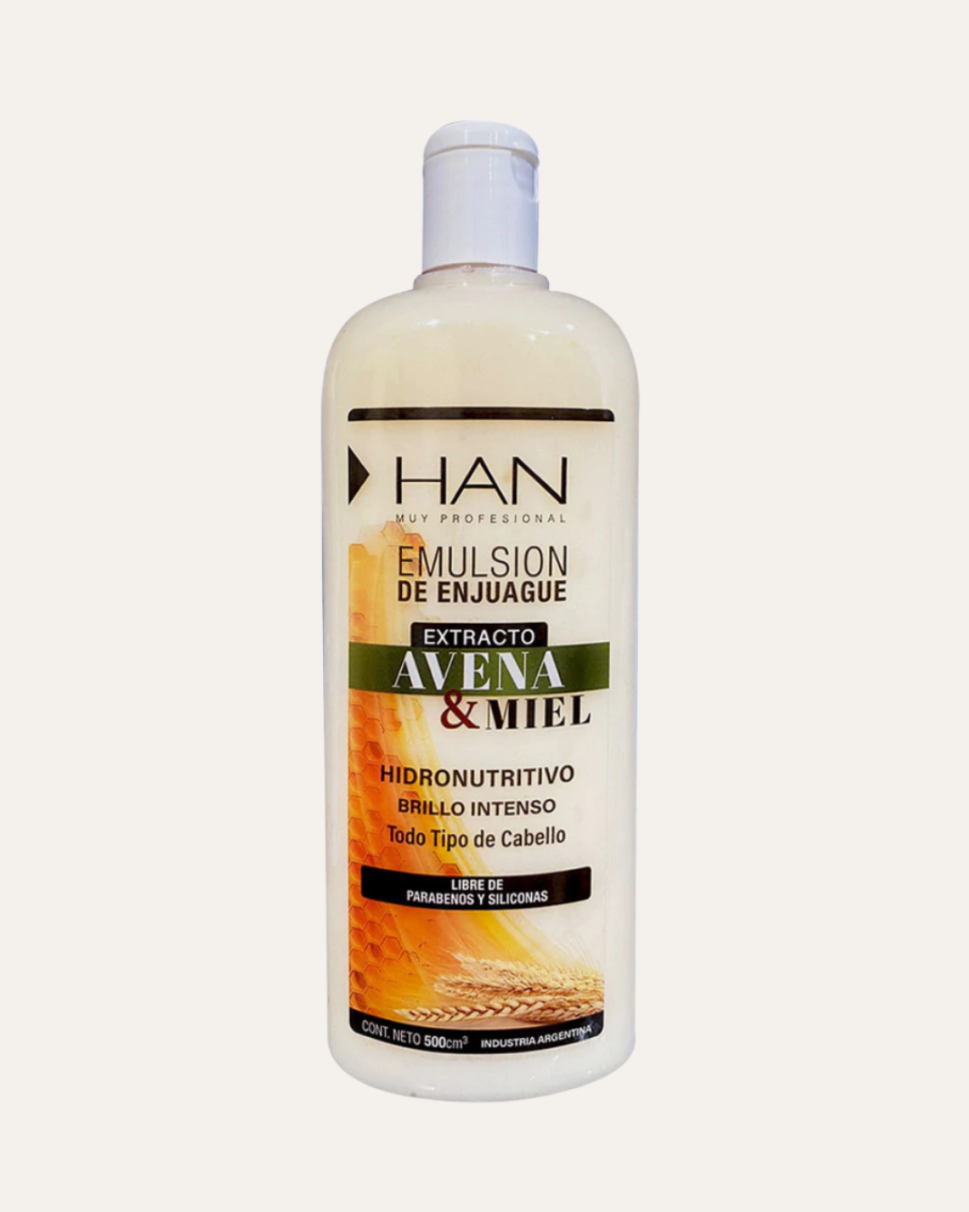 EMULSION DE ENJUAGUE EXTRACTO DE AVENA Y MIEL - HAN MUY PROFESIONAL