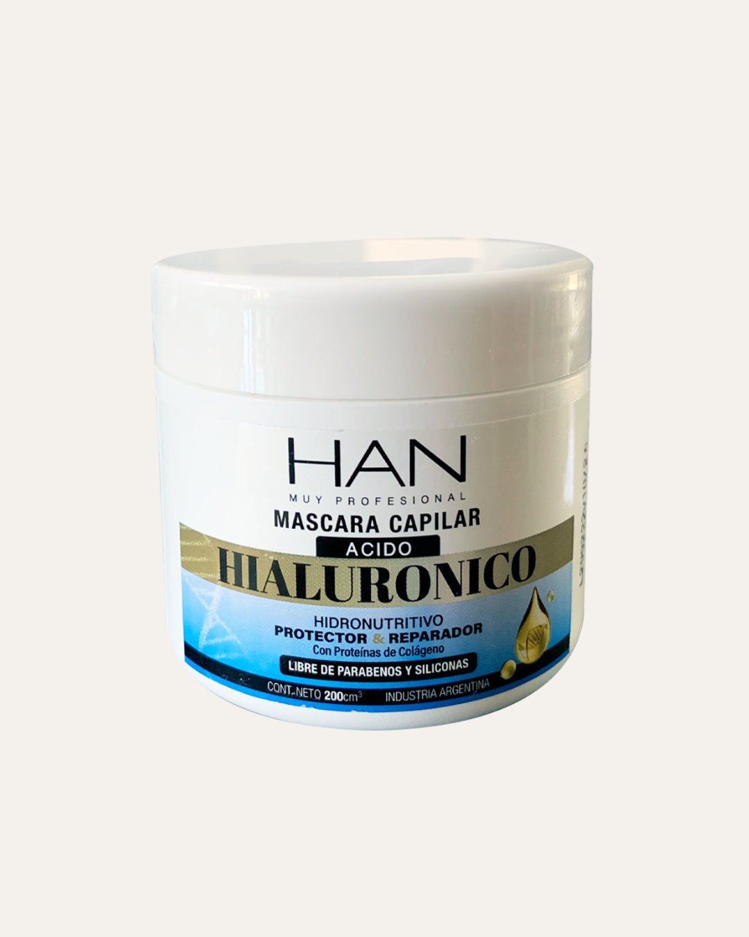 MASCARILLA CAPILAR CON ACIDO HIALURONICO - HAN MUY PROFESIONAL