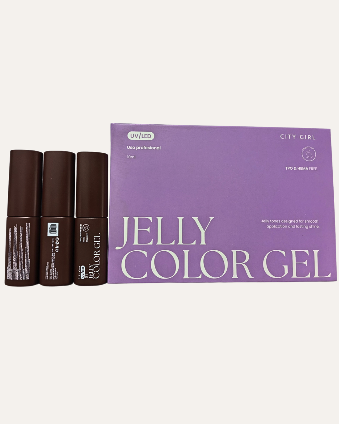 ESMALTE JELLY COLOR GEL UV/LED 10ML - CITY GIRL