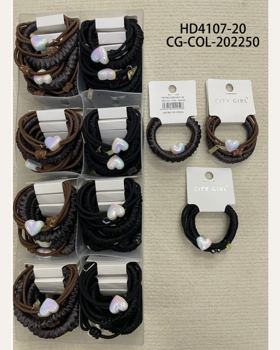 SET COLITAS CORAZON - CITY GIRL